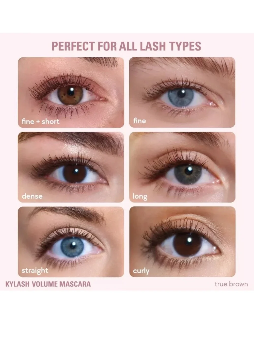 KYLIE COSMETICS KYLASH MINI VOLUME MASCARA IN BROWN.